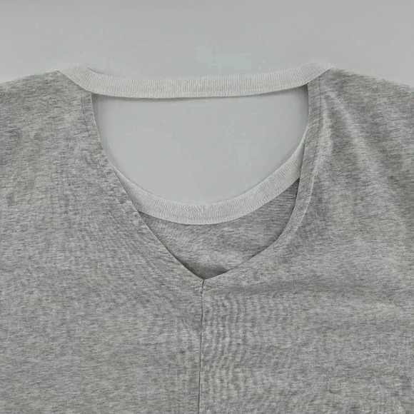Tommy Hilfiger Women's Cutout Logo Pullover Top Gray Size XS New With Tags - Picture 9 of 10